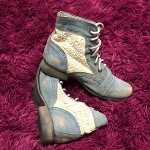 Steve Madden Distressed Lace Booties